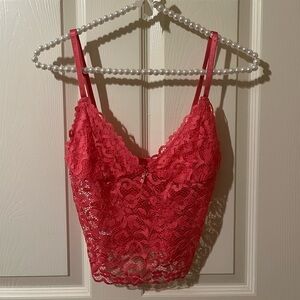 Hot pink lace bralette top #lingerie